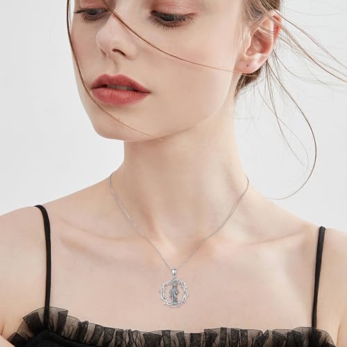 Crown Of Thorns Necklace 925 Sterling Silver Thorn Pendant Christian Jewelry Gift for Women Men Saint Jude