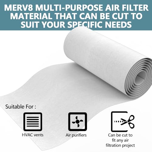 MAXTBEE MERV 8 cut-to-fit air vent filter material for HVAC and furnace vents