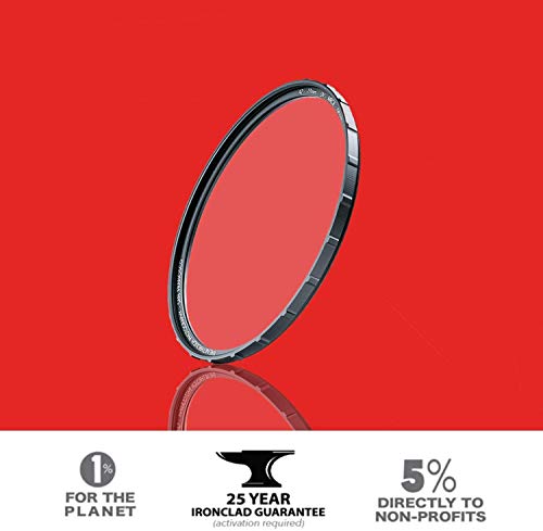 72mm X2 UV Filter for Camera Lenses - UV Protection Photography Filter with Lens Cloth - MRC8, Nanotec Coatings, Ultra-Slim, Traction Frame, Weather-Sealed by Breakthrough Photography 72mm