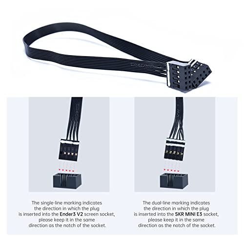 BIGTREETECH SKR Mini E3 V3.0 Control Board with TMC2209 UART Stepper Driver New Upgrade 32Bit Silent Board Compatible Ender3 V2, Ender3 Pro, Ender3 V2 3D Printer(with Cable adapts to ender3 v2 screen)