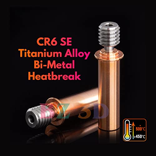 CR-6 SE Bimetal Heatbreak,Upgrade Ender 3 Neo Copper+Titanium Alloy All Metal Bi-Metal Heat Break for CR6 SE/Max/CR-5 Pro/CR10 Smart/Ender 3 Neo/V2 Neo/Max Neo Hotend.