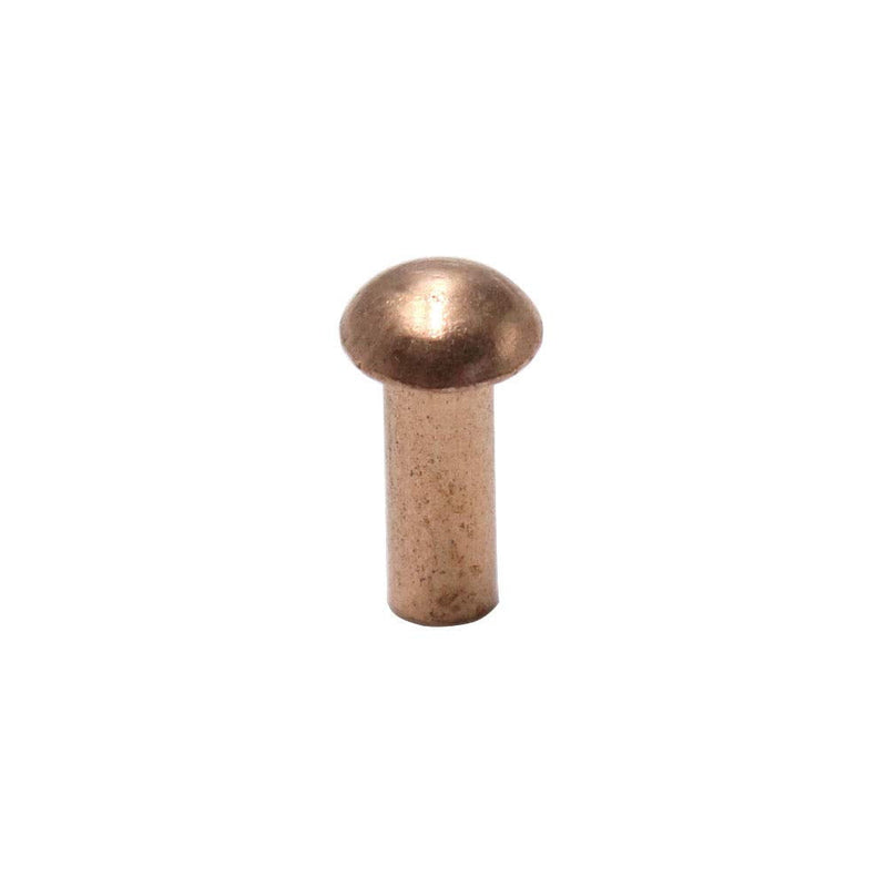 [Australia - AusPower] - Biaungdo 1/8" Diameter 5/16" L Shank Copper Round Head Solid Rivets Fasteners-100pcs 