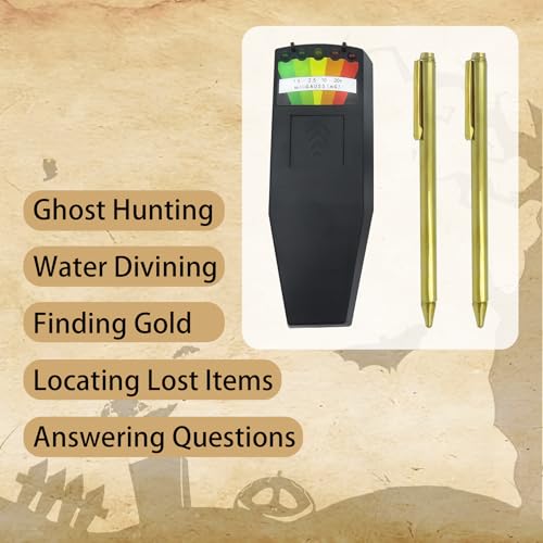FOWBOA ghost hunting kit with spiritual EMF meter and two copper dowsing rods