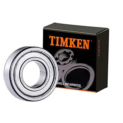 TIMKEN 6205-ZZ 2PACK Double Metal Seal Bearings 25x52x15mm, Pre-Lubricated and Stable Performance and Cost Effective, Deep Groove Ball Bearings