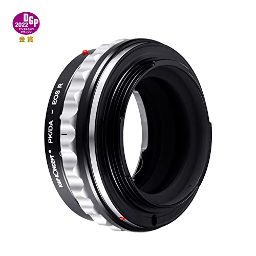 K&F Concept Lens Mount Adapter PK/DA-EOS R Manual Focus Compatible with Pentax K Mount (PK/DA) DSLR Lens to Canon EOS R Mount Camera Body