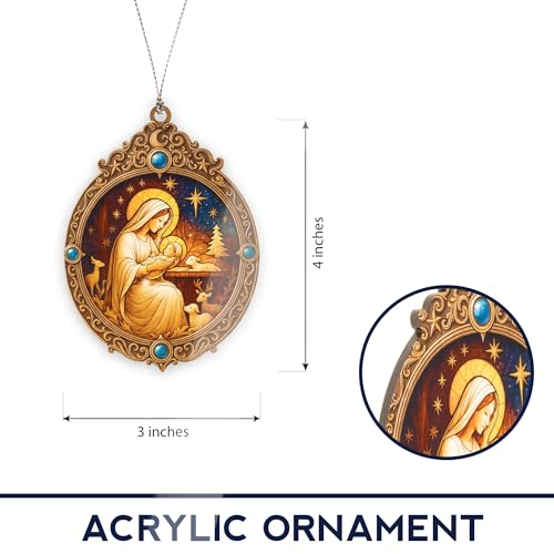 Christmas Nativity Ornament 2026 - Christian Christmas Ornaments - Religious Christmas Ornaments - Christmas Ornaments - Christian Christmas Decor - Christmas Decoration