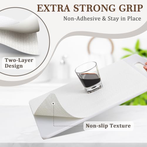 Shelf Liner for Kitchen Cabinets and Drawers, 24" x 120" White 24"W x 120"L