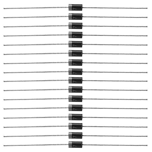 1N4007 Diode Rectifier 100 Pieces, 1A 1000V Blocking Diode Electronic Silicon Diodes Connection Backflow Protection Diode Rectifier Diode, Industrial Control Circuit for Switching