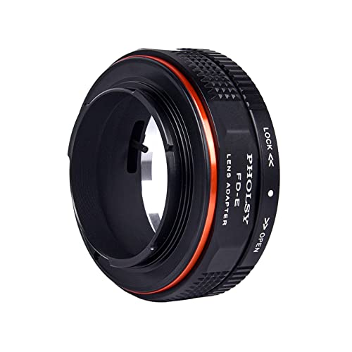 PHOLSY Lens Adapter Compatible with Canon FD FL Lens and Sony E Camera Canon FD to Sony E
