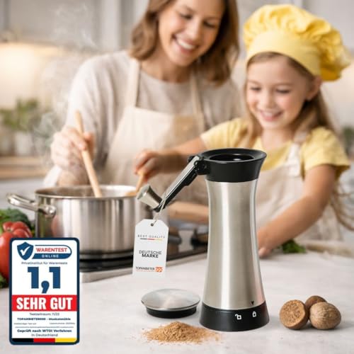 Top supper999 Nutmeg Mill Stainless Steel with Storage Container and Folding Crank