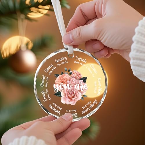 Christian Christmas Ornaments, Christian Religious Gifts for Women, Inspirational Gifts for Women, Friend, Sister, Mom, 3inch Keepsake Religious Ornament You Are