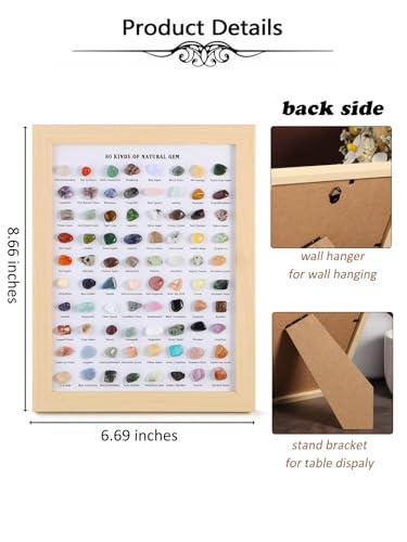 Top Plaza 80 Pcs Natural Real Crystals Stone Rock Collection Mineral Specimens Decor Crystal and Gemstones for Home Decoration