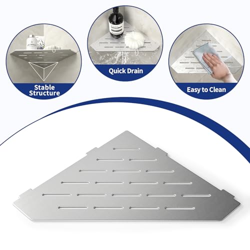 Corner Shower Shelf 10" Brushed 10"-1 Pack