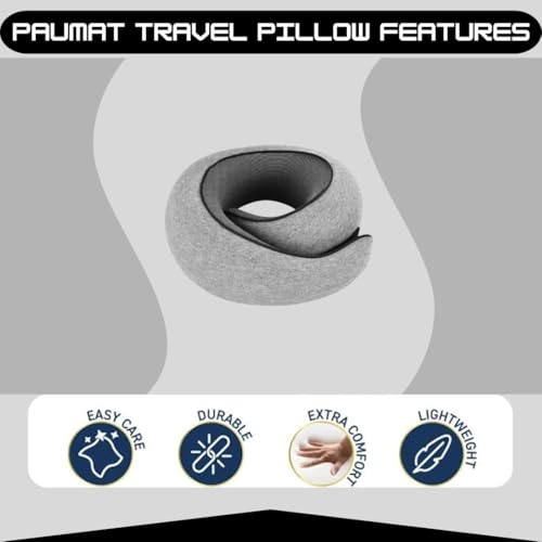 Travel Neck Pillow | for Airplane, Car and Home Use | Memory Foam Travel Pillow | Fits Adults and Kids | Ergonomic U-Shaped Design