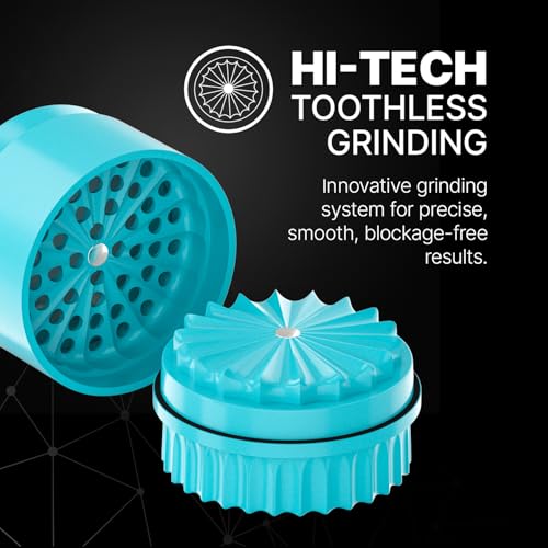 Premium Ceramic Grinder CERAMIC DRAGON 3.0 | Dragon Crystal Ceramic Coating | 5 Pieces with N52 Magnets | 62 mm Ø | Grinder for Herbs and Spices. Blue