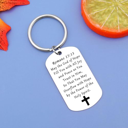 24PCS Christian Gifts for Women Keychain Christian Bible Keychains Motivational Gifts for Female Friends Women Men Religious Souvenir for Friends Faith Keychain Easter Birthday Present