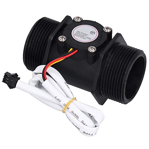 Fafeicy Water Flow Sensor Hall Turbine Flowmeter 47mm, DC3.5-24V