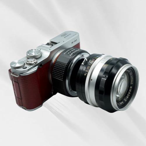 PHOLSY Lens Mount Adapter Compatible with Nikon F Lens and Fuji X Camera Nikon F / AI to Fujifilm FX