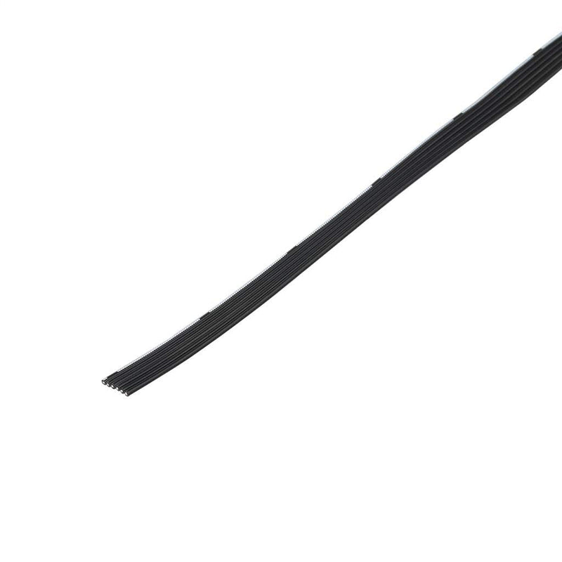 [Australia - AusPower] - BNTECHGO 30 Gauge Silicone Ribbon Cable Flexible 6P Black 50 ft Flat Cable 30 AWG Stranded Tinned Copper Wire 30 gauge Silicone Ribbon Cable 6P 50ft 30 gauge black 6P 50 feet 