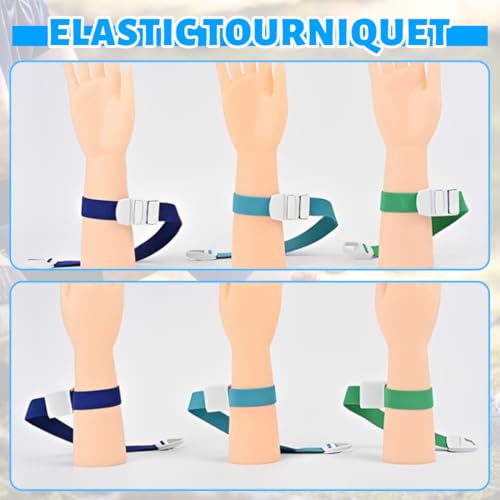 Pack of 3 Medical Nurse Tourniquet Storage Tubes with Quick and Slow Release Buckle Nurse Gift Idea