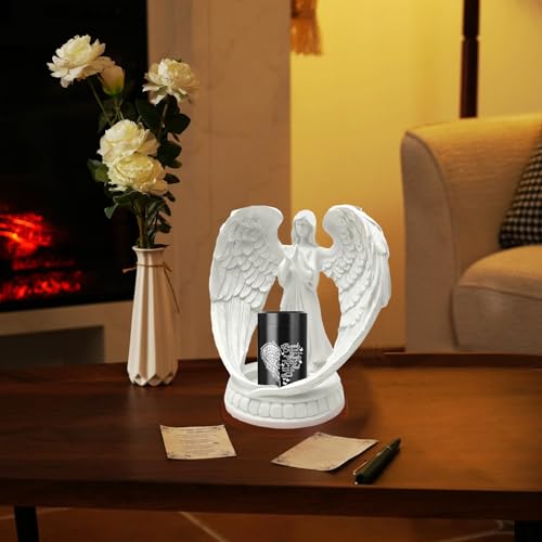 Small Urns for Human Ashes Guardian Angel Wings Heart Mini Cremation Urn for Ashes Adult Memorial Ashes Keepsake Urn for Female Male,Wings 1pcs-angel