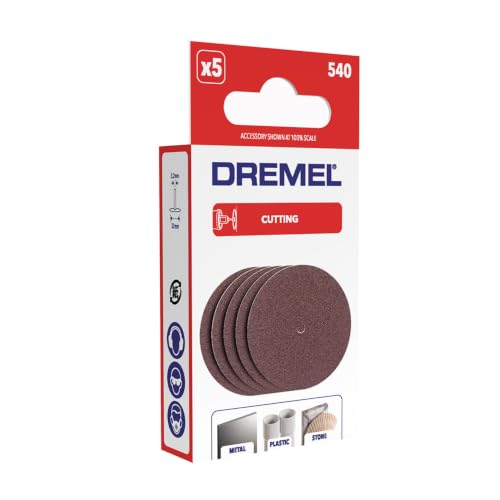 Dremel 540 Cutting Disc, Accessory Set for Multifunctional Tool with 5x Cutting Discs 32 mm for Grooving, Milling and Cutting Metal, Wood and Plastic 14 x 300 x 360 mm 32.0 x 1.0 mm disc (5x)