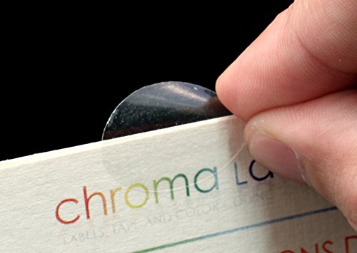 ChromaLabel 0.75 x 1 inch Clear Oval Wafer Seals 1000 Label Sealers per Roll, Non-Perforated