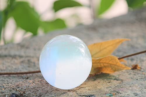 Jet Natural Selenite Ball 50-55 mm – Crystal Sphere for Energy Healing, Meditation, Feng Shui, Spiritual Cleansing, Chakra Balancing