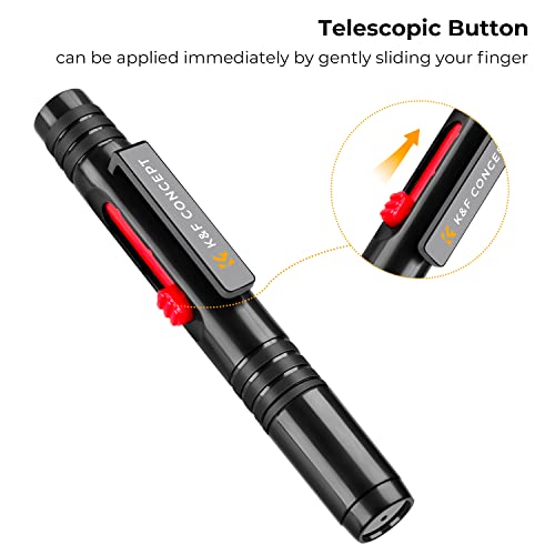 K&F Concept Lens Air Blower, Lens Cleaning Pen with Soft Brush, Double-Sided Carbon Head, Dust Blower for Camera Lens, Optical Lens, Glasses, Cosmos/Valve Index /PS4 PS5 VR Headset