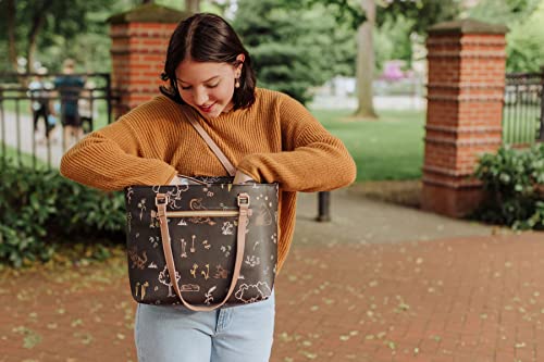 PICNIC TIME unisex-adult Uptown Cooler Tote Bag, Insulated Purse Lunch Bag for Her, Beach Bag Soft Cooler 14.37 x 7.28 x 10.63 Disney Winnie the Pooh - Black