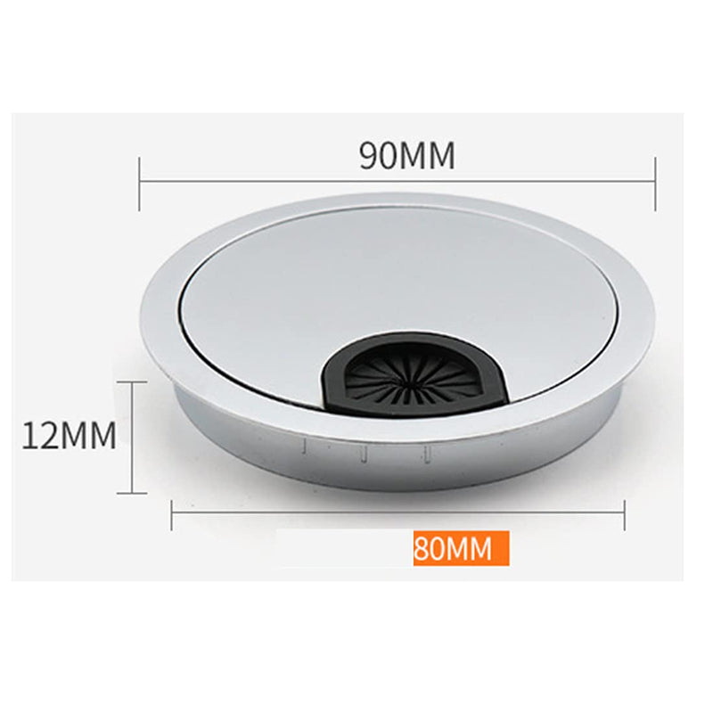 [Australia - AusPower] - 4-Piece 80mm Desk Cable Grommets, Computer Desk Metal Cable Hole, Round Cable Hole Cover for Desktop Cable Organizer(Bronze) 