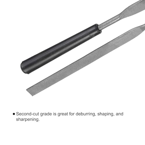 uxcell 40pcs Second Cut Steel Flat Needle File with Plastic Handle 3mm x 140mm 4