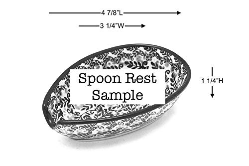 Polish Pottery Spoon Rest - Peacock