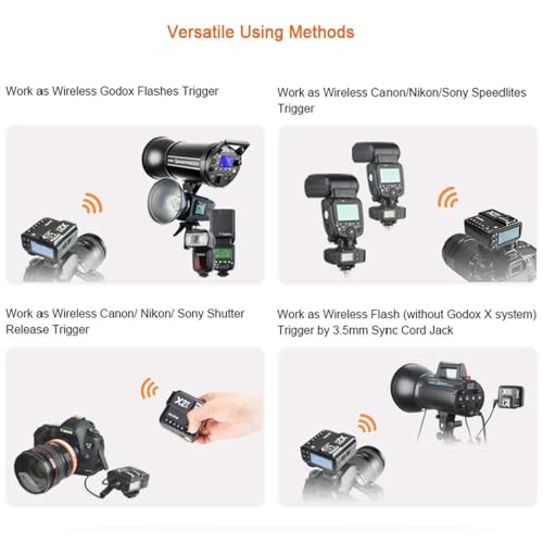 Godox X2T-N Wireless Flash Trigger Compatible with Nikon Camera Bluetooth Connection APP Control 1/8000s HSS Transmitter for Godox V1N TT685N TT350N V860II-N TT600 AD200 (X2T N Compatible with Nikon)