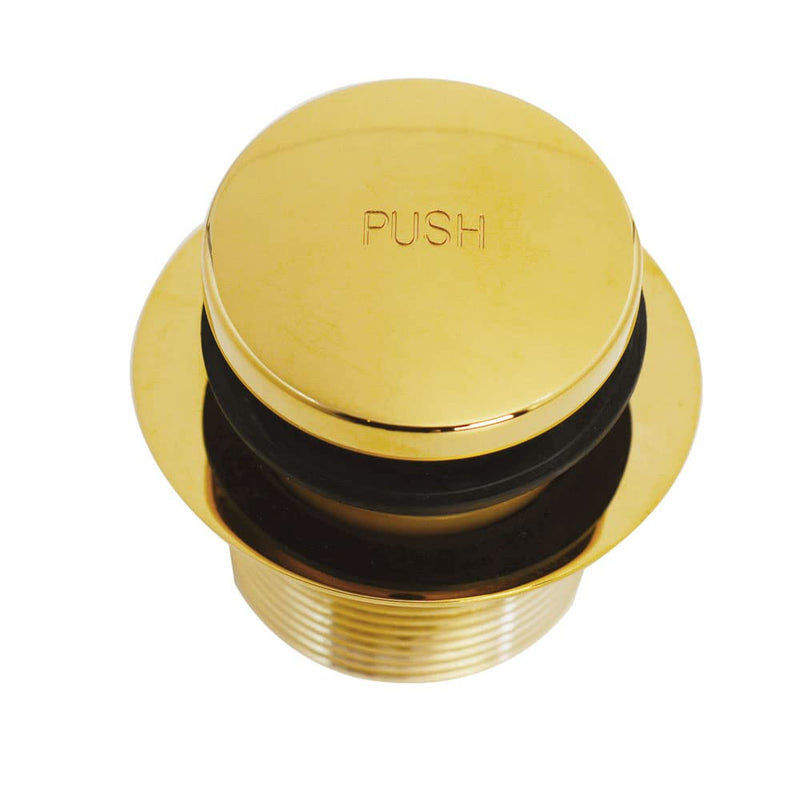 Westbrass 593144-01 Black 1-1/2" Tubular Tip-Toe Bath Waste Drain Kit, Polished Brass 1-Pack