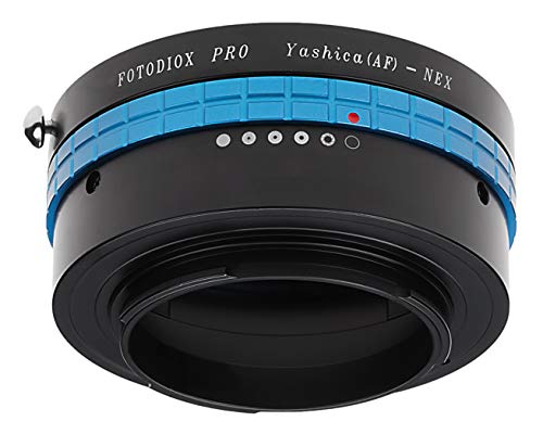 Fotodiox Pro Lens Mount Adapter, for Yashica AF Lens to Sony NEX E-Mount Mirrorless Cameras, Black, Yashica 230AF, (YAF-SnyE-Pro)