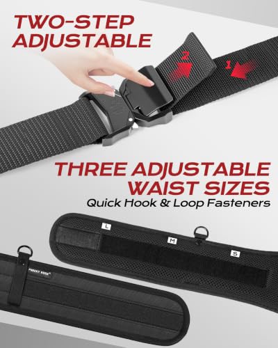 Padded Tool Belt for Men with D Ring, Suit for Waist 35.5"-47.2"