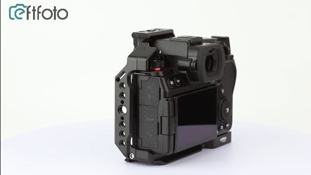 Leftfoto S5ii Camera Cage for Panasonic LUMIX S5 II / S5 IIX - Camera Protection Frame Rig with Arca Base,NATO Rail,ARRI Threads Compatibility with DJI RS2 Stabilizer- for Vlog Video Shooting