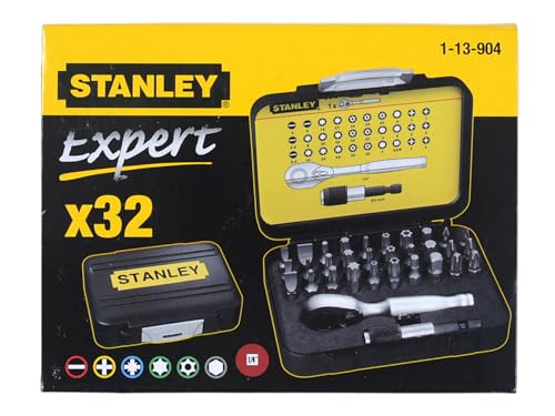 STANLEY FatMax® Bit & Ratchet Set, 32 Piece, Perfect for use in a Power Drill, Cordless Drills, Impact Driver, Electric Screwdriver, and Much More.