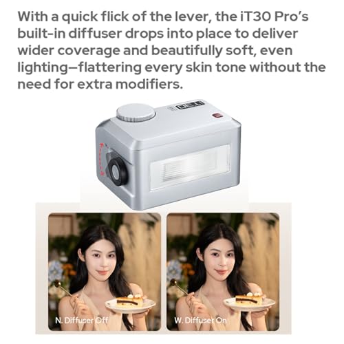Godox iT30Pro C iT30Pro-C TTL Flash for Canon Camera, GN15 1.5s Recycle Time, 560 Full Power Flash, 1/8000 HSS, 2.4G Wireless, Built-in Lithium Battery, 2.8″ Full-Color Touchscreen Speedlight (Black)
