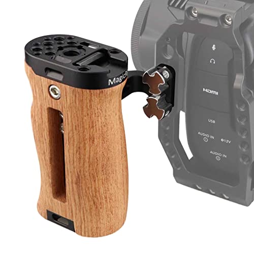 Wooden Side Handle for A7RIII A7III BMPCC 4K 6K Pro Camera Cage Side Thread Handle