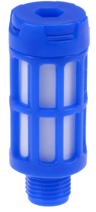 Pneumatic Silencer 1/8 Inch Plastic Set of 5 Industrial Quality (5, Plastic 1/8 Inch) Plastic 1/8"