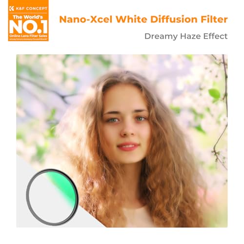 K&F CONCEPT 55mm White Pro Mist 1/4 Filter
