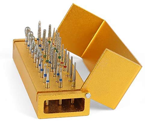 [Australia - AusPower] - High Speed Diamond Bur Set with Aluminium Alloy Shelf 