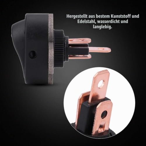Motorcycle LED Headlight Switch, 12 V Motorcycle Scooter Switch On/Off Headlight Handlebar Waterproof Switch Button Pressure Switch (D Type)