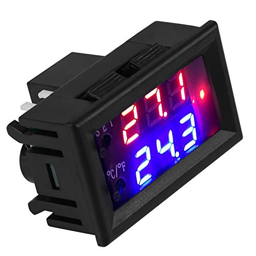 [Australia - AusPower] - DC 12V Digital Temperature Controller Thermostat 12V Temperature Control Switch Simple Stage Thermostat Outlet Heating & Cooling Mode Outlet Thermostat with Sensor Digital Temperature Controller 