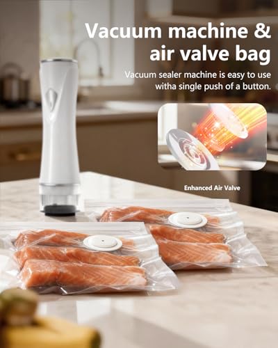 Reusable Vacuum Sealer Bags for Food, 30 Pcs (S+M+L) 10 S (8"x9") + 10 M (10"x11")+ 10 L (12"x14")