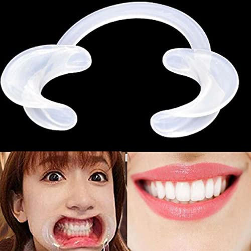 Pack of 20 Cheek Holders Dental C-Shape Mouth Opener Mouth Angle Holder | For adults and children for dental care and party game, blue, 5L + 10M + 5S