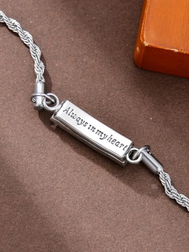 WINNICACA Urn Bracelet for Ashes for Women 925 Sterling Silver Dragonfly Abalone Shell Cremation Jewelry for Ashes Keepsake Pendant Locket Bracelet for Women Human