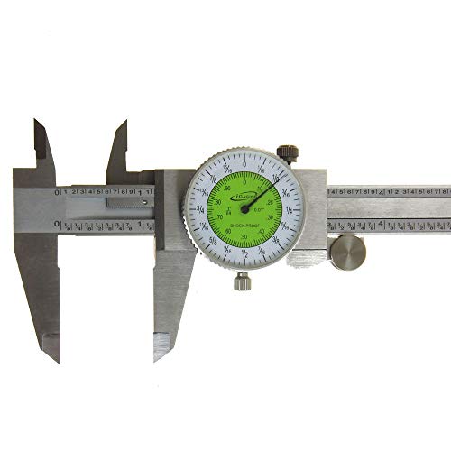 iGaging 6-inch dial caliper with fractional and decimal inch dual scale display